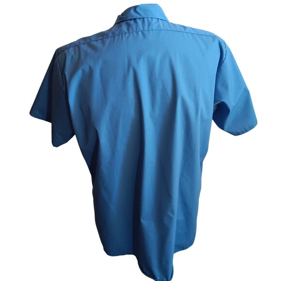 Men's Large Vintage Work Shirt Union Made USA Button-Up Distressed 80's Mechanic - Picture 4 of 9